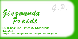 giszmunda preidt business card